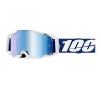 100% ARmatic Motocross Goggles, white-blue for Men