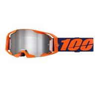 §100% Armatic MX Goggles Neon Orange-Mirror Silver Flash Lens§
