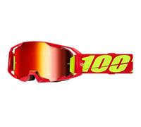 100% ARmatic Motocross Goggles, red-yellow for Men