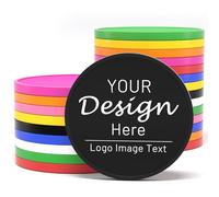 100-1000 Custom Plastic Chips,Drink Token Chips Imprinted with Personalized Logo,Image or Text,Expedited Delivery Available,Choose in 9 Colors,Custom Tokens for Bars,Party,Poker Games,Casino Night