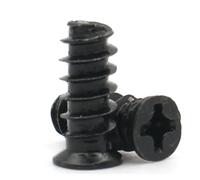 100/10pcs/lot M5*8mm/10mm/12mm/14mm/16mm KB Computer PC Case Cooling Fan Mount Screw Small Head Heat Dissipation Screws Fixer(Zinc-Plated Black,M5-12mm(10pcs))