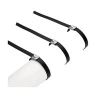 100/10PCS Metal Cable Ties Stainless Steel Black Coated Self-Locking Cables Tie Heavy Duty Zip-Exhaust Wraps Fastener Organizer(30PCS,4.6x150mm)