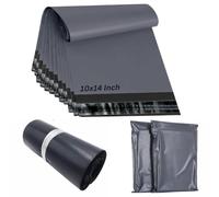 100, 10x14 Mailing Bags Self Seal Grey Parcel Bags | Packaging Bags, Plastic Medium Mailing Bags, Postage Bags for Vinted, Shipping Bags | Tear Proof Delivery Bags for Parcels Packing