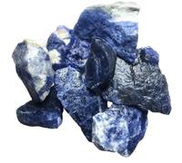 100-110g 3-5pcs Raw Blue Sodalite Rough Stones Crystal Home Decoration Gemstone Stone