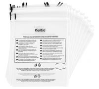 100 12.5" x18" (320 x 460mm) Clear LDPE Self Seal Poly Bags with Suffocation Warning From the UK, 140g/35 Micron - Perfect for fulfillment operations