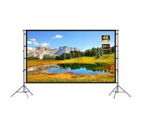 100" 120" 150" 4K HD Portable Projector Screen, 16:9 Anti-Crease Outdoor Movie Screen with Tripod Stand for Camping Backyard Home Theater(120 Inch)
