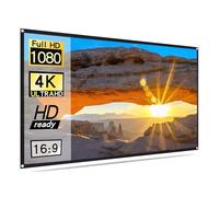 100/120/150 Inch Projector Screen, Portable Projection Screen Indoor Outdoor 16:9 4K HD Wrinkle-Free Foldable for Home Theater(120 inch)