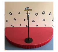 100/120cm Foldable Performances Stages Stand for Kids Singing，Semi Circle Events Stage Platform System with Skirts for School Auditoriums(Large)