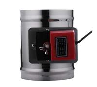 100 125 150mm HVAC Valve, Electric Air Duct Motorized Damper Valve with 1N/14N Actuator, AC220V AC24V DC12V DC24V(14N 150,DC12V)