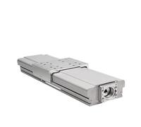 100-130mm width fully enclosed modular linear guideway with dust cover, slide platform, 100-1000mm travel, QMF100-60 servo motor(400mm Stroke SFU1605)