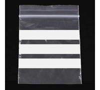 100 15" x 20" GRIPWELL® Grip Seal Bags Write on Panel | Reusable Clear Plastic Bags With White Strips | Strong Resealable Zip Lock | Polythene Packaging for Food Jewellery Storage 37.5cm x 50cm
