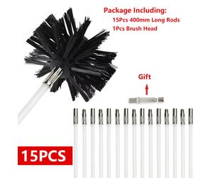 100/150/200Mm Brush Rotary Chimney Brush Long Handle Flexible Rod for Chimney Dr