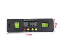 100/150/200mm Digital Level Electronic Angle Meter with Magnetic Base, 4-Side Measurement and LCD Display, for Construction and Woodworking(150mm)