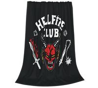 (100*150, 3) Stranger Things Hellfire Club Flannel Blanket Super Soft Comfortable Warm Kids Blanket