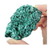100-150g 1pc High Velvet Malachite Crystal Stones Cluster