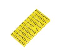 100/150pcs/ 0.75 to 6.0mm snap on Yellow Numerals M Type Category 5 Clip on Cable Marker to 9 Label Tube Cable Marker for Cable Management and Daily Marking(Yellow,150pcs M-0 1.5mm)