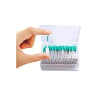 100/150Pcs/box Dental Cleaning Between Teeth Toothbrush Oral Hygiene Care Tools Interdental Brush Soft Rubber for Cleaning Gaps Between Teeth(Green 100pcs)