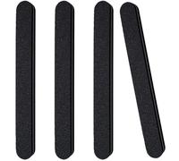 100/180 Grit Washable Professional Nail Files, 4Pcs Double Sided Nail Files for Gel Natural and Acrylic Nails, Fingernail File Manicure Tools Nails Buffing Block for Home Salon and Pet - Black