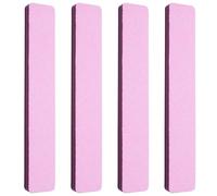 100/180 Grit Washable Professional Nail Files, 4Pcs Double Sided Nail Files for Gel Natural and Acrylic Nails, Rectangular Manicure Tools Nails Buffing Block for Home Salon and Pet - Pink