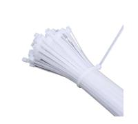 100/200/300/400/500pcs Cable Tie Binder Plastic Ties Outdoor Zip Self Locking(White-2.5x200mm,300pcs)