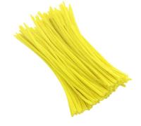 100/200/300/400/500pcs Chenille Stems Pipe Cleaners Children Kids Plush Stick Strips Educational Craft Toy DIY Handmade Supplies(Yellow,500pcs)