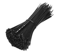 100/200/300/400/500pcs Plastic Clamping Collar Ties Clamp Mooring Cable Attache Nylon Trilites Belt Serrated Self Locking(Black-3x150mm,400pcs)