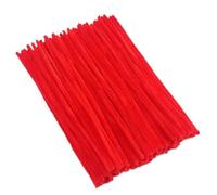 100/200/300/500 Pcs Plush Stick Chenille Stems Wire Pipe Toys DIY Strips Creative Flexible Stem Felt Wires Decor(Red,500PCS)