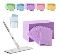 100/200/300Pcs Floor Cleaning Tablets, PH Neutral Dissolving Multi-Surface Cleaner Sheets, Concentrated Brightening Stain Remover for Wood Tile Laminate Floors Purple 300pcs