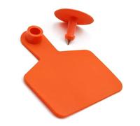 100/200 Pack of Blank Ear Tags, Large and Durable PE Material, Suitable for Cattle, Goats, Sheep, Dairy Animal Identification Tags Orange small100pcs