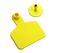 100/200 Pack of Blank Ear Tags, Large and Durable PE Material, Suitable for Cattle, Goats, Sheep, Dairy Animal Identification Tags Yellow large100pcs