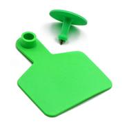 100/200 Pieces Blank Cattle Ear Tags PE Precision Large Size Livestock Identification Ear Tags for Cattle Pig Goat Sheep Calf Animals (Blue) Green small100pcs