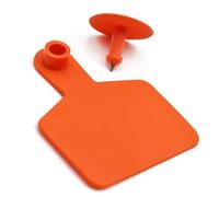 100/200 Pieces PE Precision Large Size Split Type Blank Cattle Ear Tags Suitable for Cattle Goat Sheep Pig Calf tag Livestock (Orange) Orange small200pcs