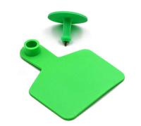 100/200 Pieces PE Precision Large Size Split Type Blank Cattle Ear Tags Suitable for Cattle Goat Sheep Pig Calf tag Livestock (Orange) Green large100pcs