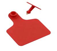 100/200 Pieces PE Precision Large Size Split Type Blank Cattle Ear Tags Suitable for Cattle Goat Sheep Pig Calf tag Livestock (Orange) red small200pcs