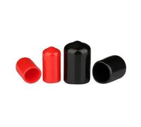 100-200Pcs 1.5/2/2.5/3/3.5/4/5~42mm PVC Black/Red Soft Sheath Rubber Cap End Caps Cover Seal Plug Decorative End Caps Threaded Stopper Plug(Black - 1pc,41.0mm(100pcs))