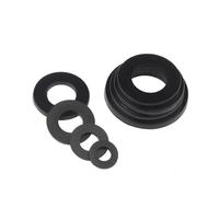 100-200Pcs Black/White Plastic Gasket Nylon Ultra-thin Washer Flat Ring Seal Washer M2 M2.5 M3 M4 M5 M6 M8 M10(Black - 1pc,M3x6x0.5,200pcs)