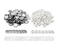 100/200Pcs Blank Badge Pin Button Maker Parts, Making Kit Material, DIY Crafts Supplies Compatible and Multi-Use(200pcs,44mm)