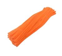 100/200pcs Chenille Stem Pipe DIY Creative Toys Chenille Sticks Cleaners Handmade Material Plush Strips(Orange,200PCS)