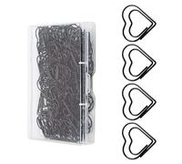 100/200Pcs Colored Heart Metal Clips for Photo Note Card Management Decorative Metal Clips