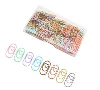 100 / 200Pcs Heart Shape Paper Clips Colored Metal Paperclip Document Organiser Clip for Document Journal Scrapbooking Creative Clips