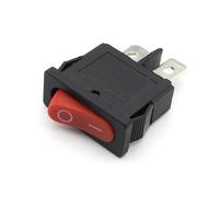 100/200PCS KCD1-110 Mini Thin Flat Rocker Switch ON-OFF 2pin Red and Black 9.5 * 21MM Instrument Small Switch 6A/250V 10A/125V AC(Red,200PCS)
