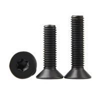 100/200pcs M1.6 M2 .5 M3 M4 M5 M6 M8 M10 Black 304 A2-70 Stainless Steel Six Lobe Bolt Six-Lobe Torx Head Flat Countersunk Screw(16mm,M3-100pcs)