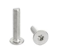 100/200pcs M1.6 M2 .5 M3 M4 M5 M6 Stainless Steel Thin Flat Head Wafer Torx Screw SS304(M1.6X7 200PCS)