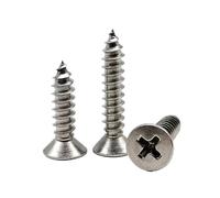 100/200pcs M2.9 M3.5 M4.2 .8 M5. M6.3 316 A4-80 Stainless Steel GB846 Countersunk Head Cross Tapping Screw(25mm,M3.5-100pcs)