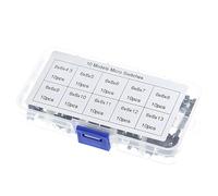 100 / 200Pcs Momentary Tact Push Button Switcher Dustproof, 100pcs | Waterproof Tact Switcher Induction Button with Copper Foot Dustproof Small Switcher Assortment for Industrial