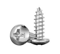 100/200pcs PA 304 Stainless Steel Pan Head Self-tapping Screws Electronic Small Screw M1-M6(16mm,M1.7 (100Pcs))