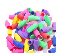 100 / 200Pcs Pencil Top Erasers with Rich Colors for Students Teachers and Offices Use Multicolored Eraser Headpieces Pack