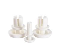 100/200pcs R Type Nylon Rivet R2024-R6080 White/Black Clip PC Board Fastener Push-type Plastic Expansion(White,200PCS_R3075)