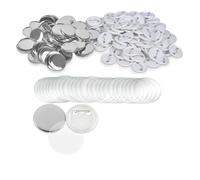 100/300/500Pcs Blank Badge Button Parts, DIY Pin Badges Set Button Maker Parts For Badge Press Machine Supplies 25/32/37/44/58MM Multipurpose(100-PCS,32MM)