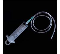 100/300/550ml Large Capacity Syringes Oil Pump With 1m Hose Pet Feeding Measuring Hydroponics Nutrient Veterinary Metal Feeding Gun(100ML)